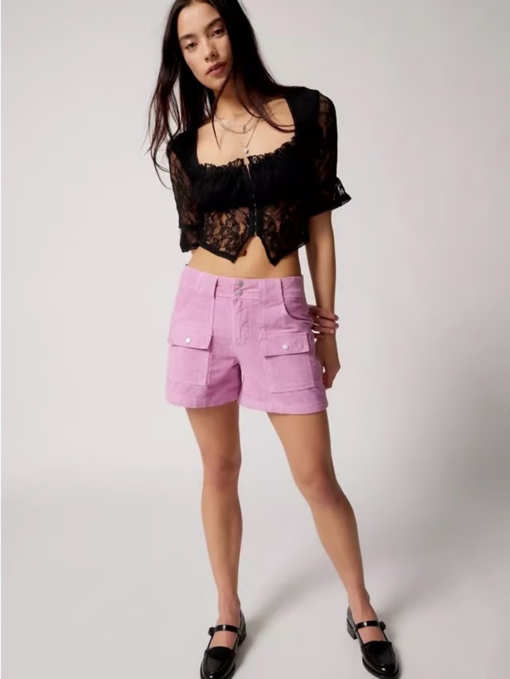 BDG Pastel Purple Cargo Shorts